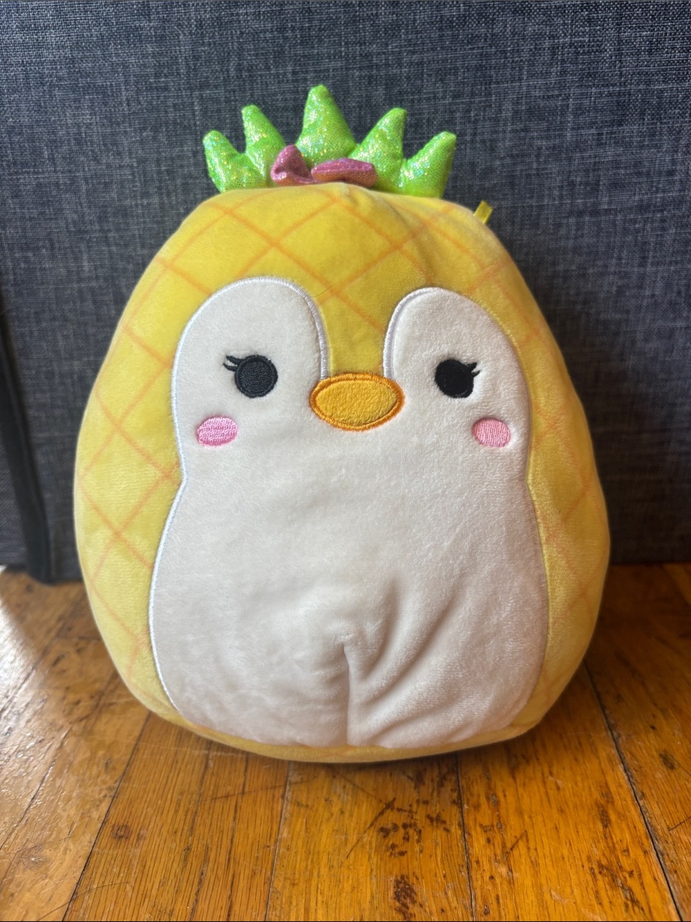 Squishmallows Yellow Pineapple Penguin Plush Pet Toy